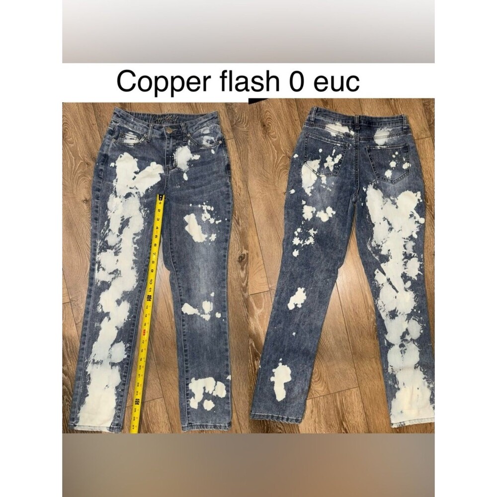 Paint-Splatter Skinny Jeans - Blue/White​